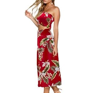 Crop Top and Midi Skirt Set